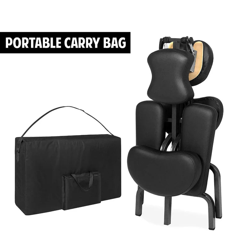 Professional Portable Manual Massage Tattoo Folding Chair – Black
