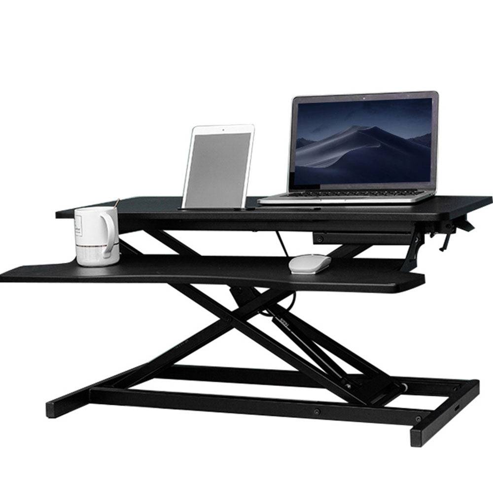 COOLBABY Standing Desk Converter-32-inch Height Adjustable,Removable Desk Workbench,Hydraulic Spring Assist - COOL BABY