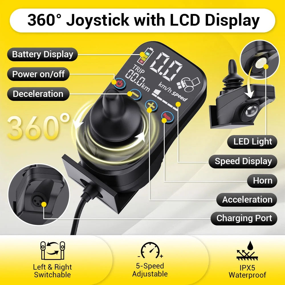 Ergonomic Electric Wheelchair Foldable Lightweight Elderly Scooter Portable Travel Wheelchair Airline Approved