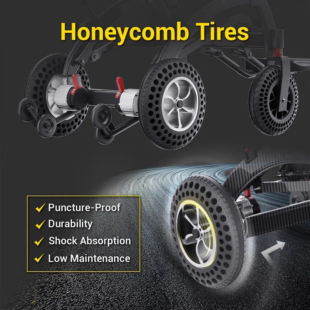 Ergonomic Electric Wheelchair Foldable Lightweight Elderly Scooter Portable Travel Wheelchair Airline Approved