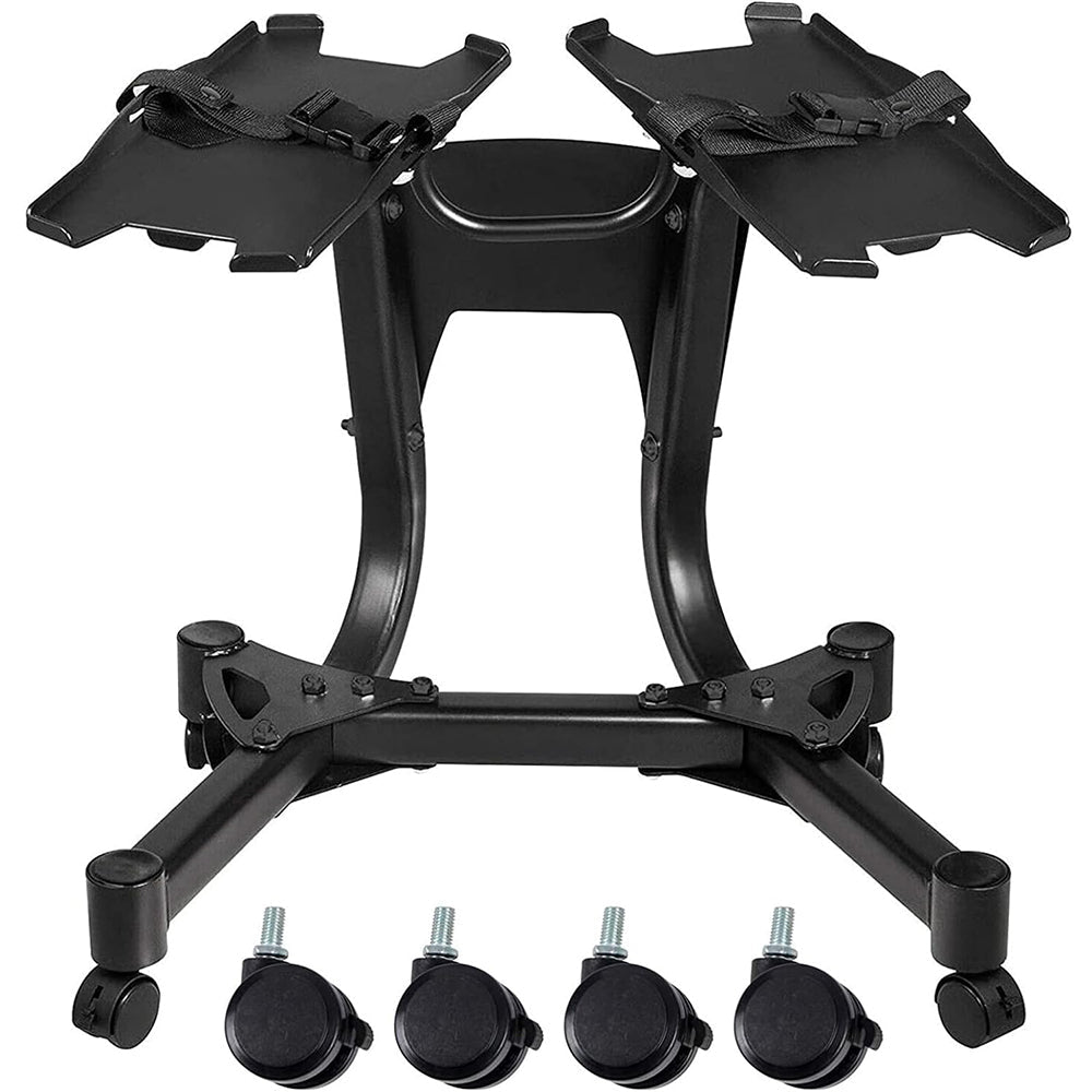 COOLBABY Adjustable Dumbell Rack,with Wheels 330LBS Dumbbell Rack,Dumbbell Stand for Home GYM,Black