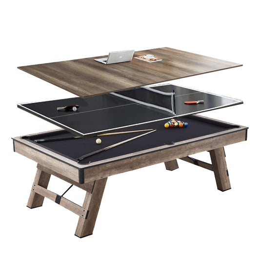 COOLBABY 3 in 1 8ft Pool Billiard Table + Household Table Tennis Table +  meeting or dining table Multi Function Game Table