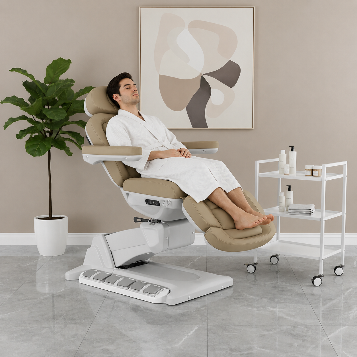 All-Electric Medical Spa Exam Chair – Adjustable Aesthetic Treatment Chair with Remote