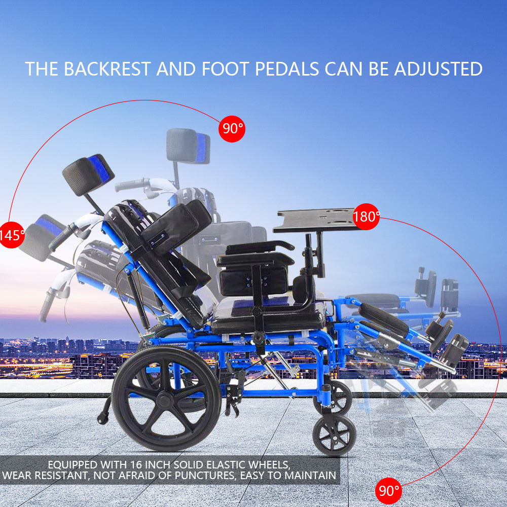 Cerebral Palsy Wheelchair for Children - Foldable Cerebral Palsy Wheelchair Pediatric Wheelchair