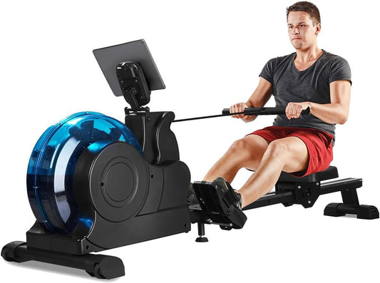 COOLBABY Water Rowing Machine - Sports Foldable Rowing Machine for Home and Office, Max Load 110 KG