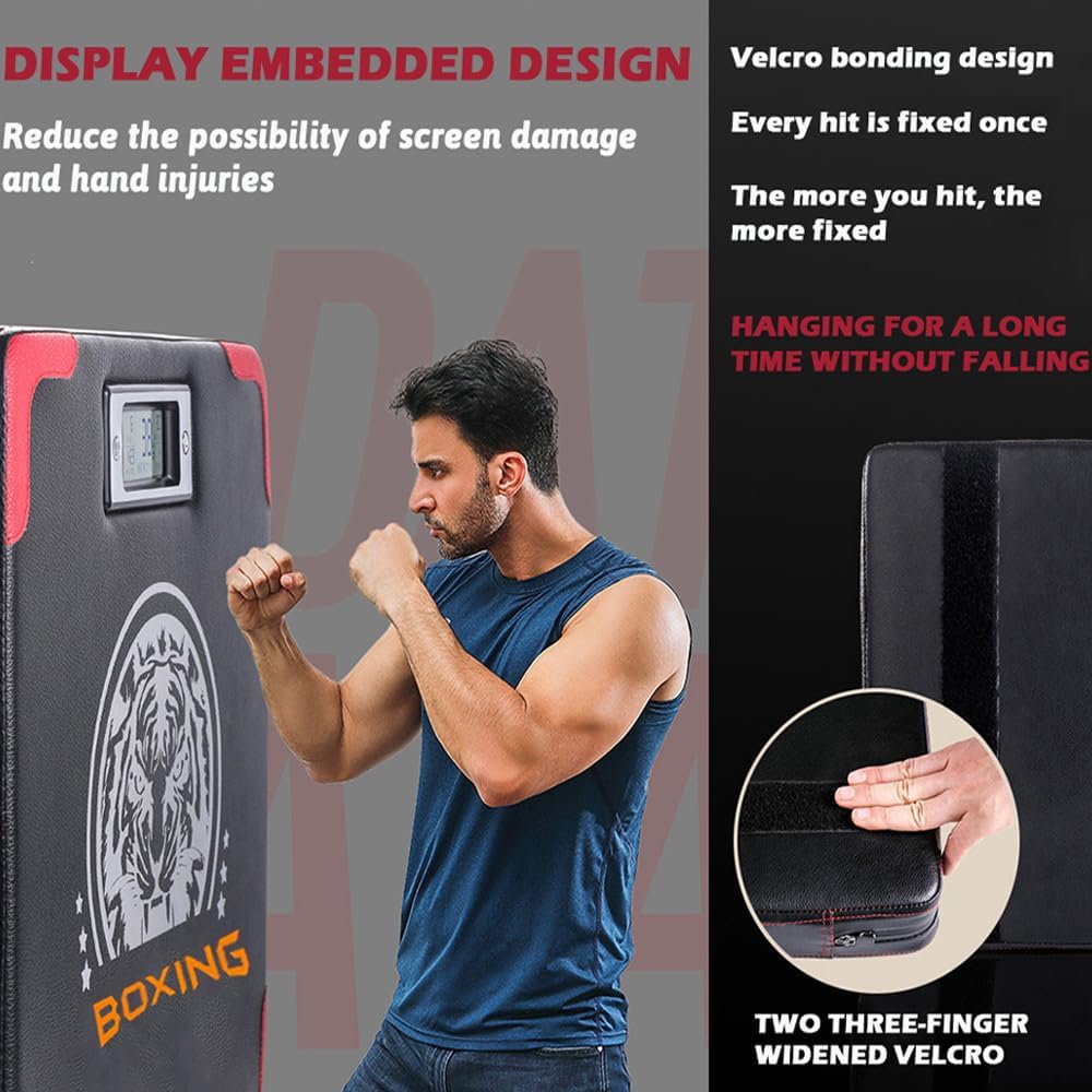 LED Display Wall Punching Pad - Punching Bag, Boxing Pads, Muay Thai, Kickboxing Martial Arts Training for Adults and Children