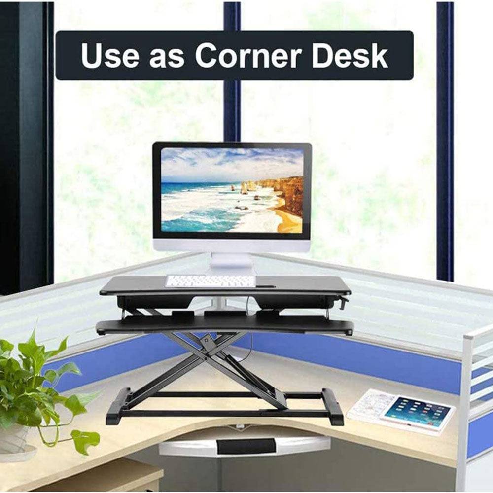 COOLBABY Standing Desk Converter-32-inch Height Adjustable,Removable Desk Workbench,Hydraulic Spring Assist - COOL BABY