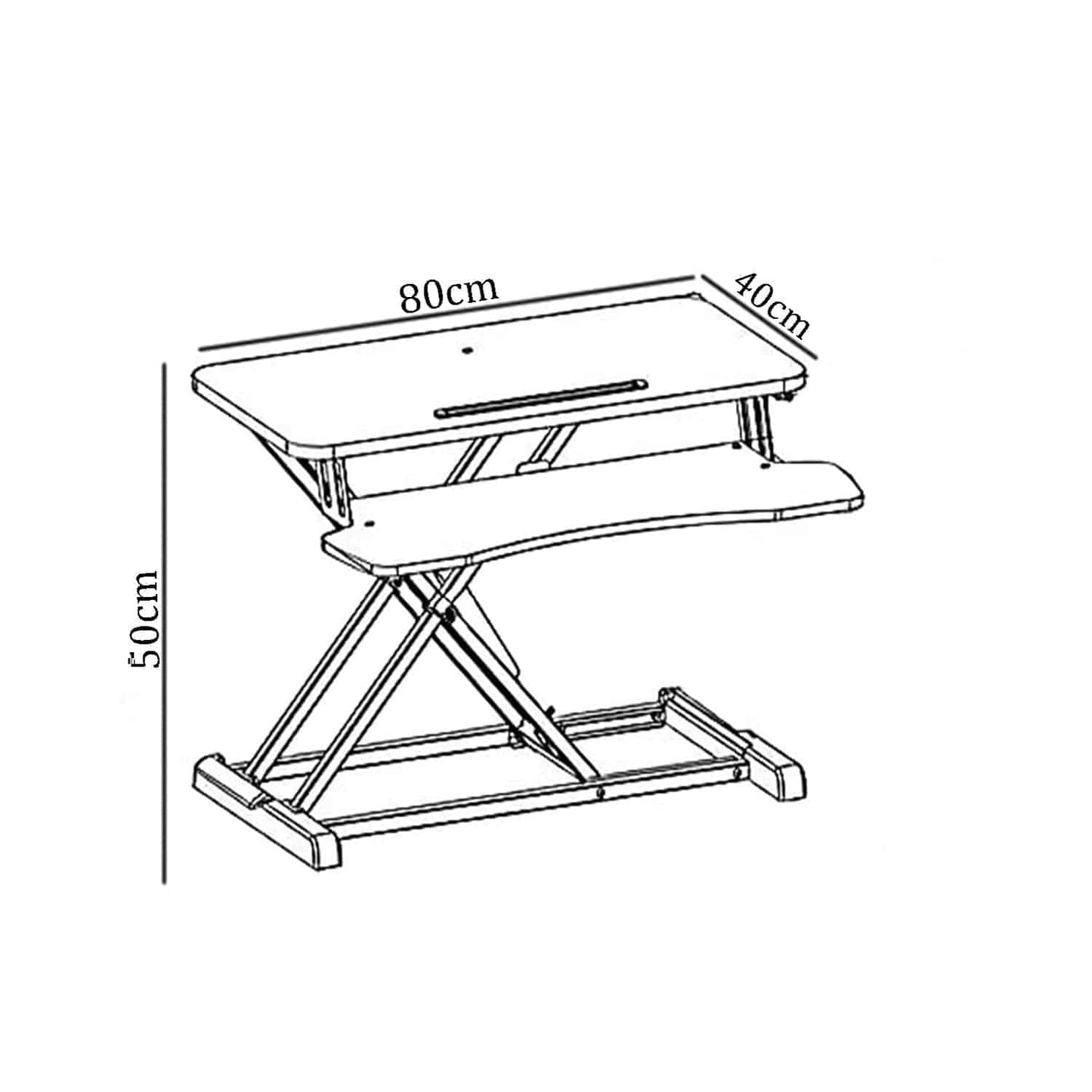 COOLBABY Standing Desk Converter-32-inch Height Adjustable,Removable Desk Workbench,Hydraulic Spring Assist - COOL BABY