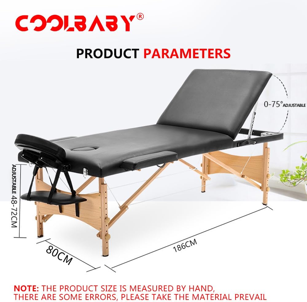 Heavy Duty Portable Massage Table Professional Adjustable  Folding Bed  Therapeutic Tattoo Salon SPA Facial Treatment