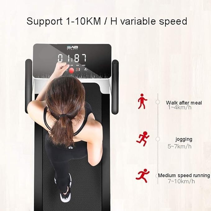 Coolbaby Folding Electric Treadmill - Motorized Power Running Machine, Multi-Function Fitness Equipment with LED Display