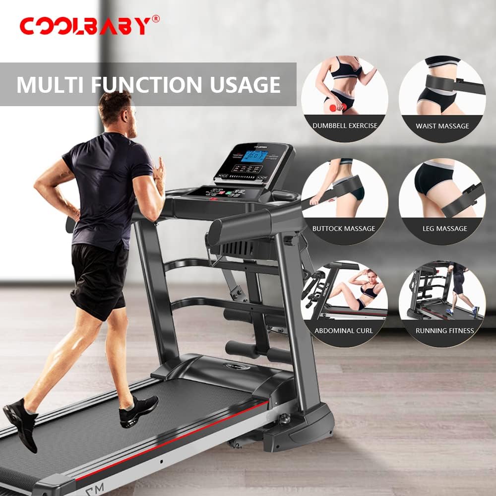 COOLBABY Home Electric Treadmill, Indoor, Sports Fitness Treadmill, Single Function Treadmill