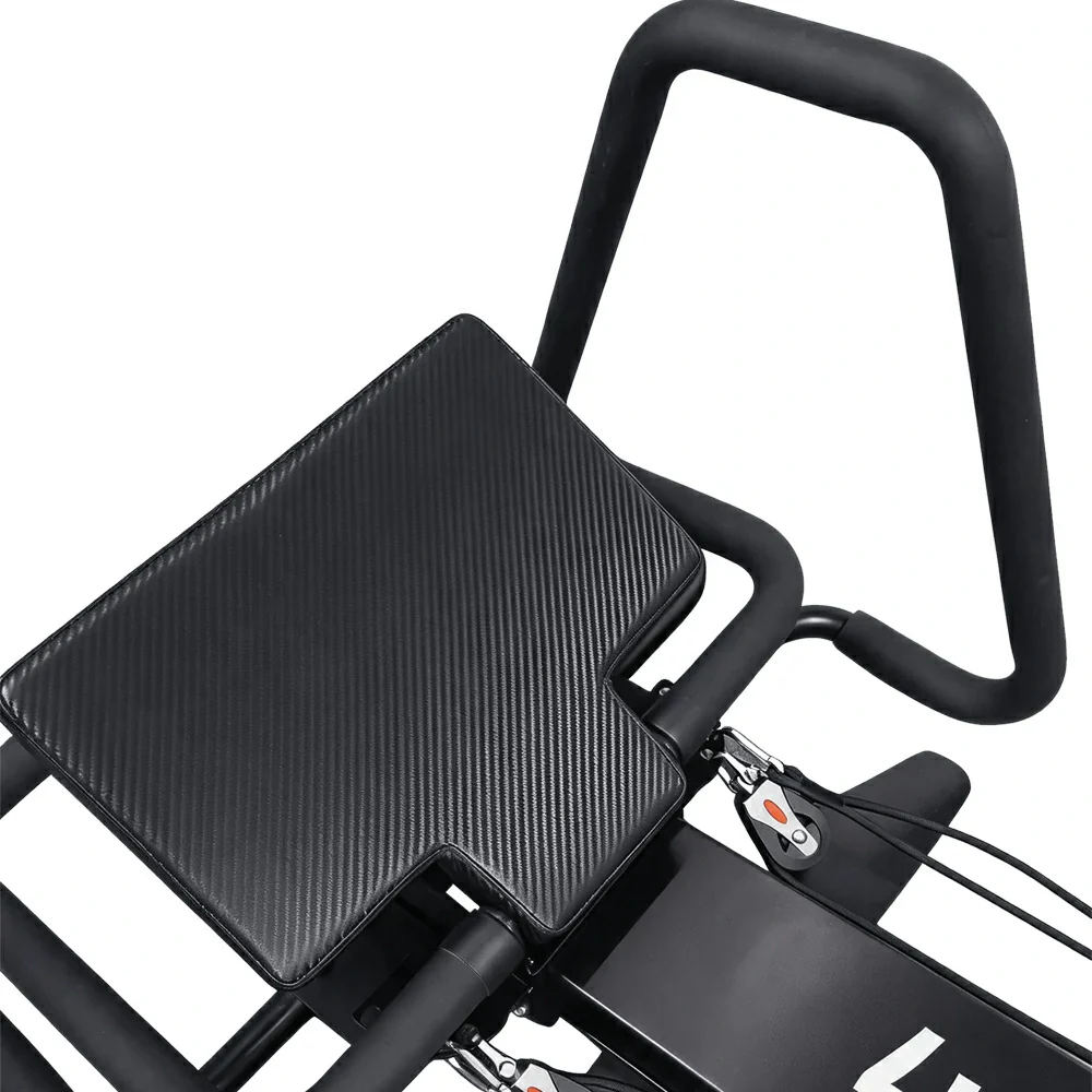 Black Aluminum Pilates Reformer Machine for Fitness Clubs Studio Use and Home Training