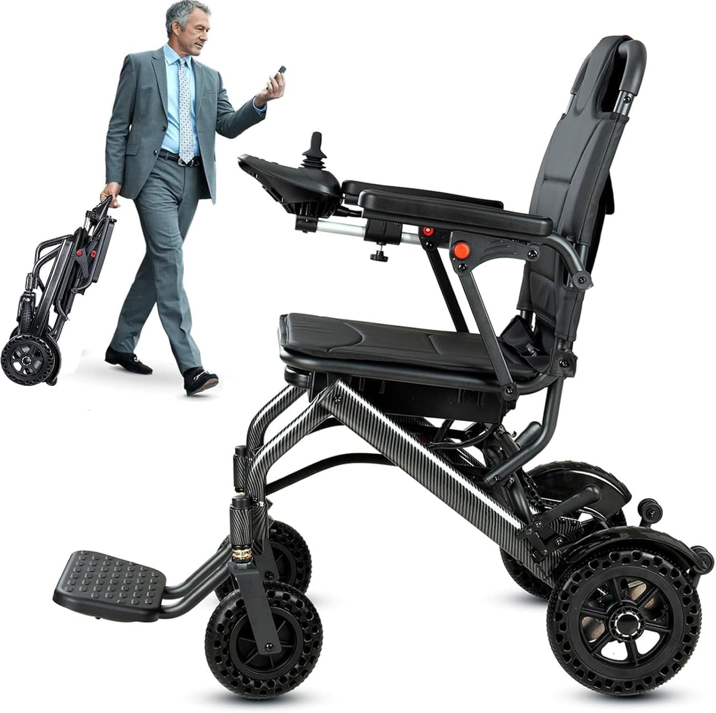 Electric Wheelchair Foldable And Portable For The Elderly Multifunctional Lithium Battery Scooter Disabled