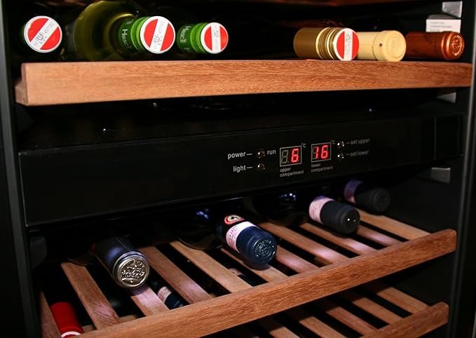 standing Wine/Beverage Cooler - 100 Bottles Capacity, Electronic Adjustable thermostat, Touch Control Panel - COOLBABY