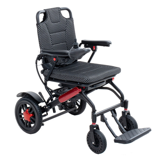Ultra light Folding Electric Wheelchair With Joystick Control Airline Approval