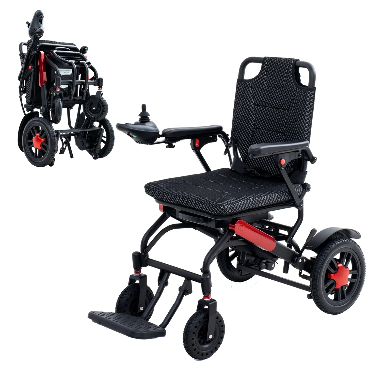 Ultra light Folding Electric Wheelchair With Joystick Control Airline Approval