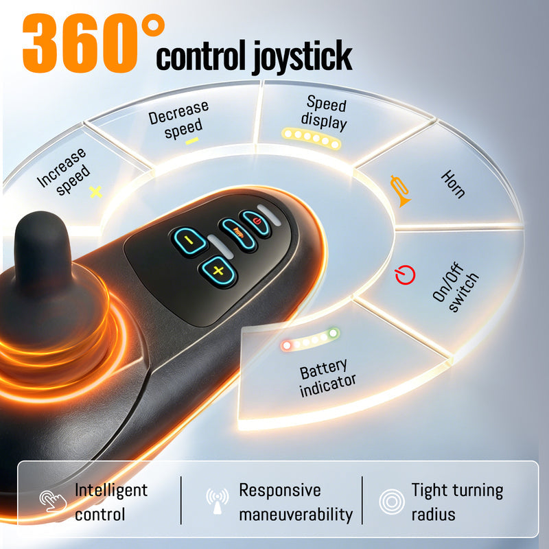 Ultra light Folding Electric Wheelchair With Joystick Control Airline Approval