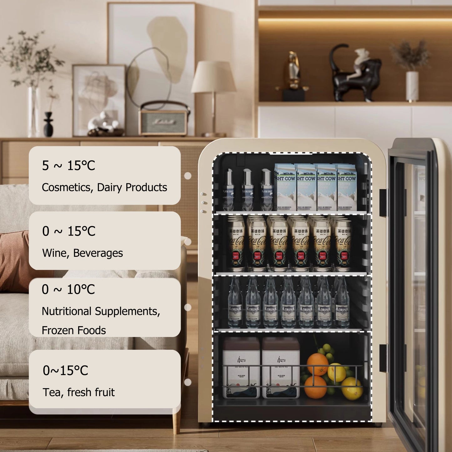 Ice Bar Household Living Room Refrigerator Office Small Ice Bar Tea Refrigerator