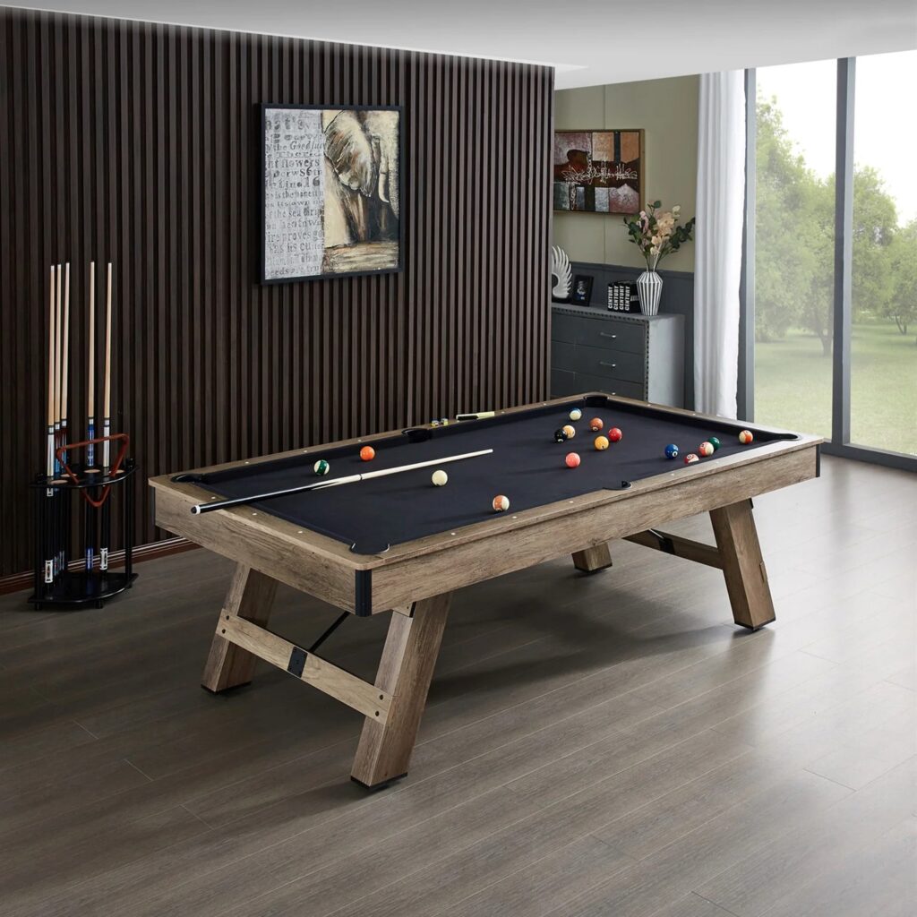 COOLBABY 8FT Modern Design Wood Pool Table - Billiard Table