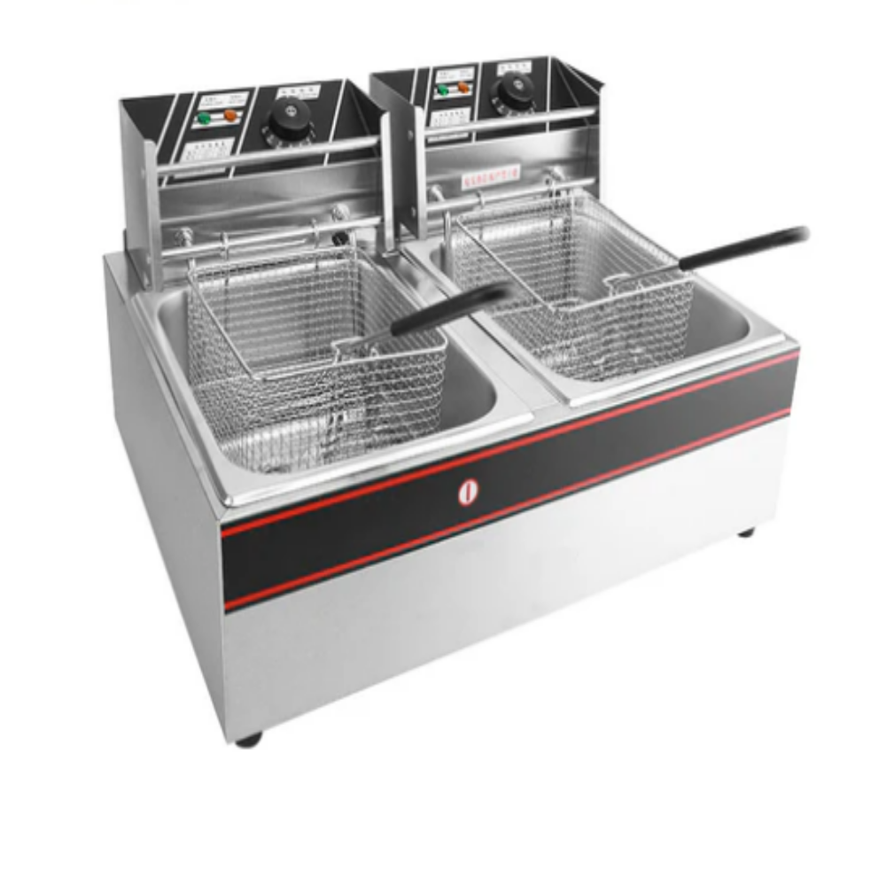 Electric Countertop Restaurant Fryer with double tanks - Capacity 5.5L+5.5L - COOLBABY