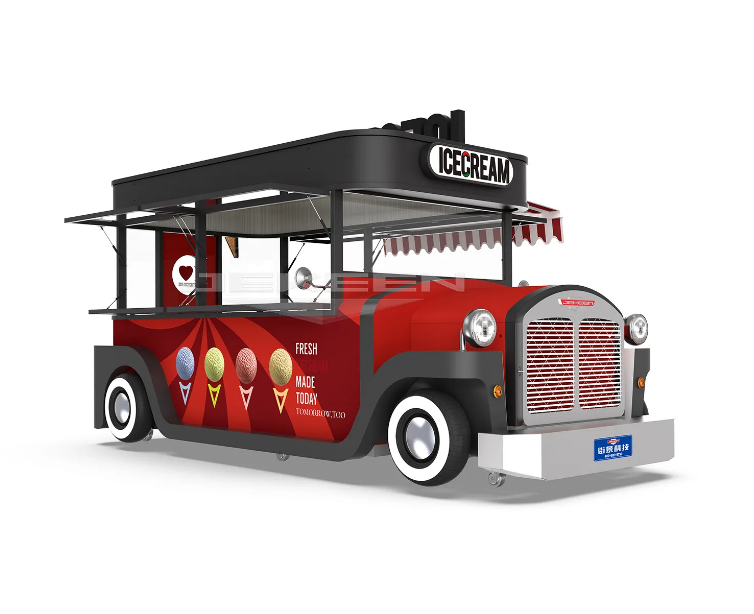 Ice Cream Street Food Cart Snack Fast Full Kitchen Equipment - Mobile Food Truck - COOLBABY