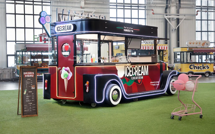 Ice Cream Street Food Cart Snack Fast Full Kitchen Equipment - Mobile Food Truck - COOLBABY