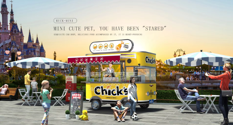 Food Truck, Snack, Ice-Cream Food Cart With Full Kitchen Equipment - COOLBABY