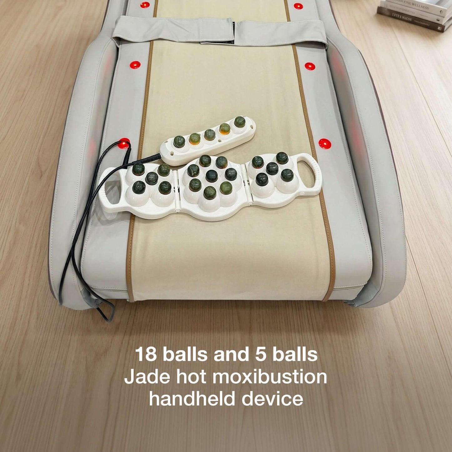 Professional Spine Therapy Massage Bed with Jade Stone Rollers – Smart Heated Full Body Wellness Bed with Bluetooth