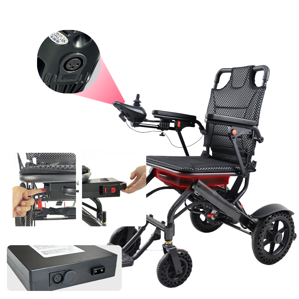 34lb Foldable Electric Wheelchair – Dual Motor, Airline Approved