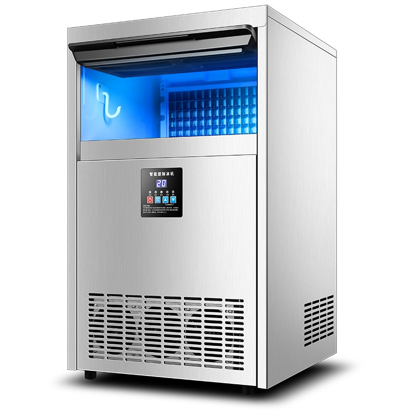 Wholesale  Industrial Ice Machine,  High-Efficiency Stainless Steel Ice Maker with 150kg Daily Capacity, Blu-ray Sterilization, and Smart Controls