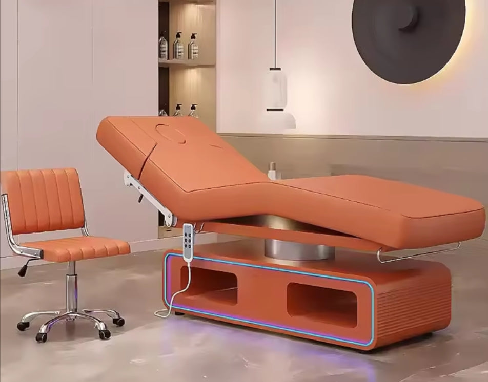 Multifunctional beauty salon adjustable medical facial bed 3 motors electric saloon massage table