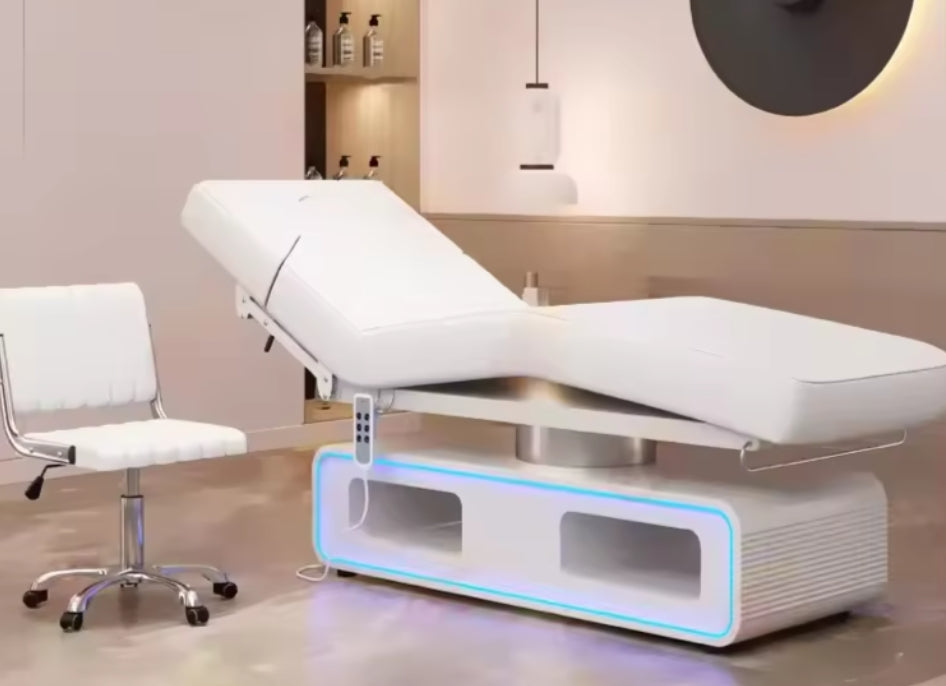 Multifunctional beauty salon adjustable medical facial bed 3 motors electric saloon massage table