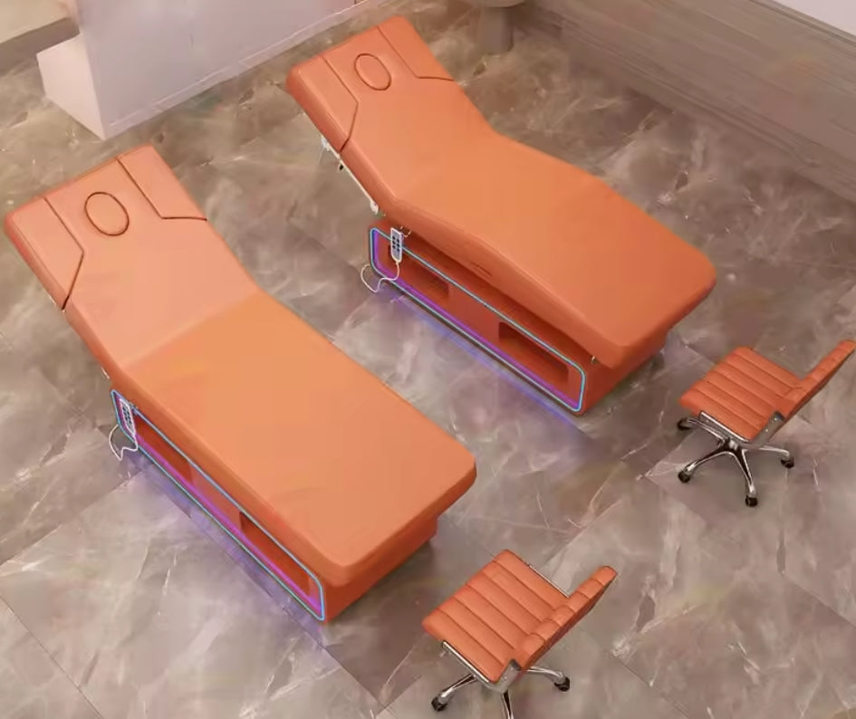 Multifunctional beauty salon adjustable medical facial bed 3 motors electric saloon massage table