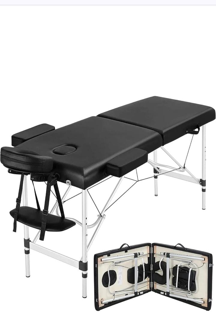 Heavy Duty Portable Massage Table Professional Adjustable  Folding Bed  Therapeutic Tattoo Salon SPA Facial Treatment