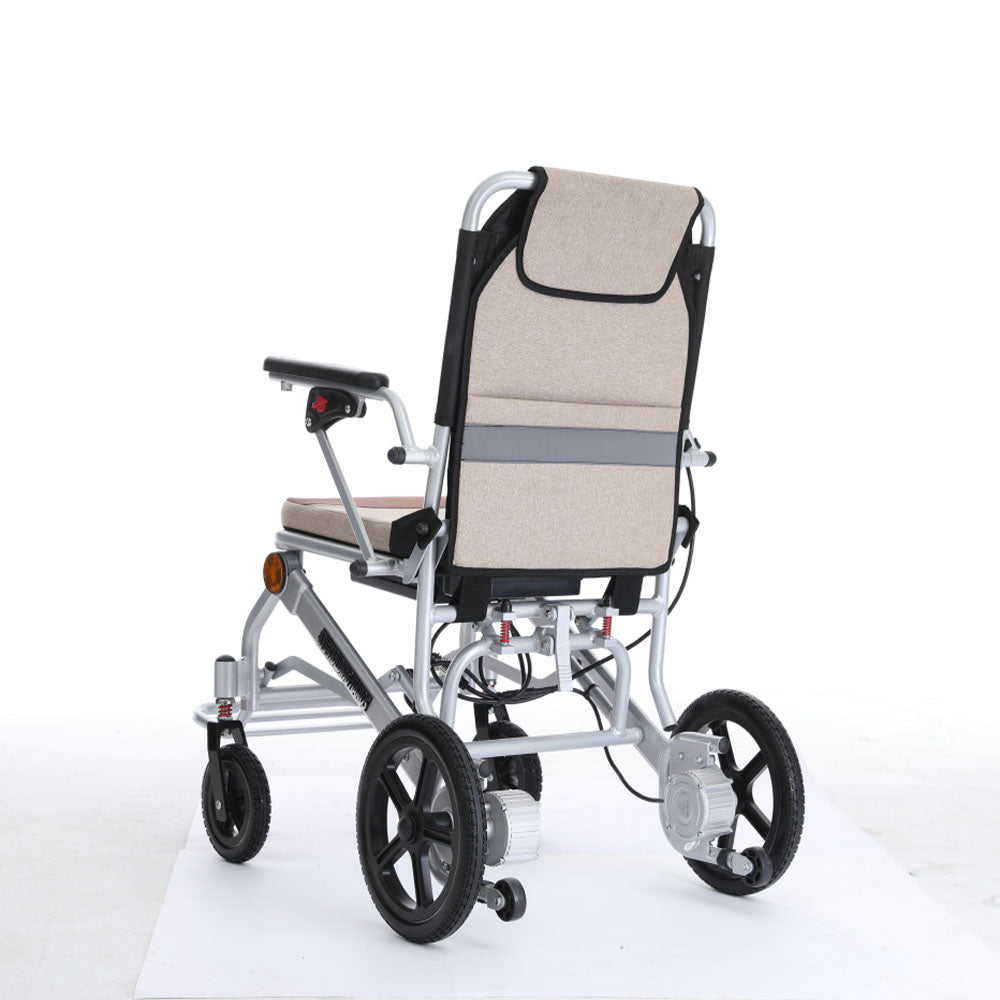 Super Lightweight (Only 16kgs) Portable Transit Travel Wheelchair, Folding Transport Wheelchairs for Adults and Seniors Support 100kgs, Lightweight Magnesium Alloy Wheelchair for Elderly