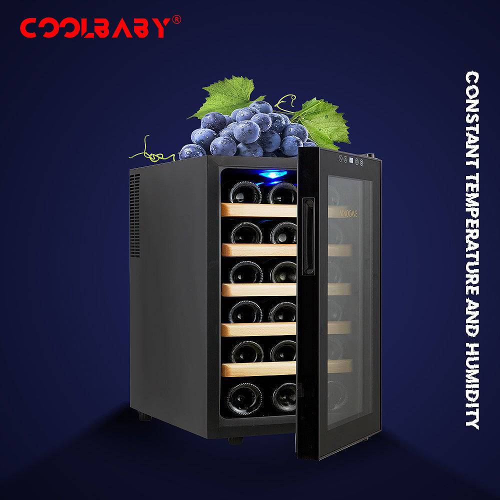 COOLBABY 18-Bottle Red Wine Cabinet: Circulation Cooling, Constant Temperature Storage, and Elegant Design - COOLBABY