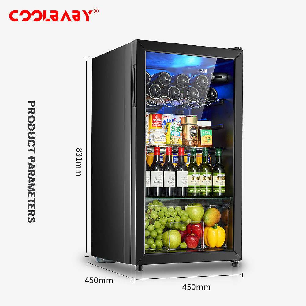 COOLBABY Household Wine Cooler Wine Cabinet Refrigerator Beverage Cooler Four-layer Mini Refrigerator Small Wine Cellar - COOLBABY