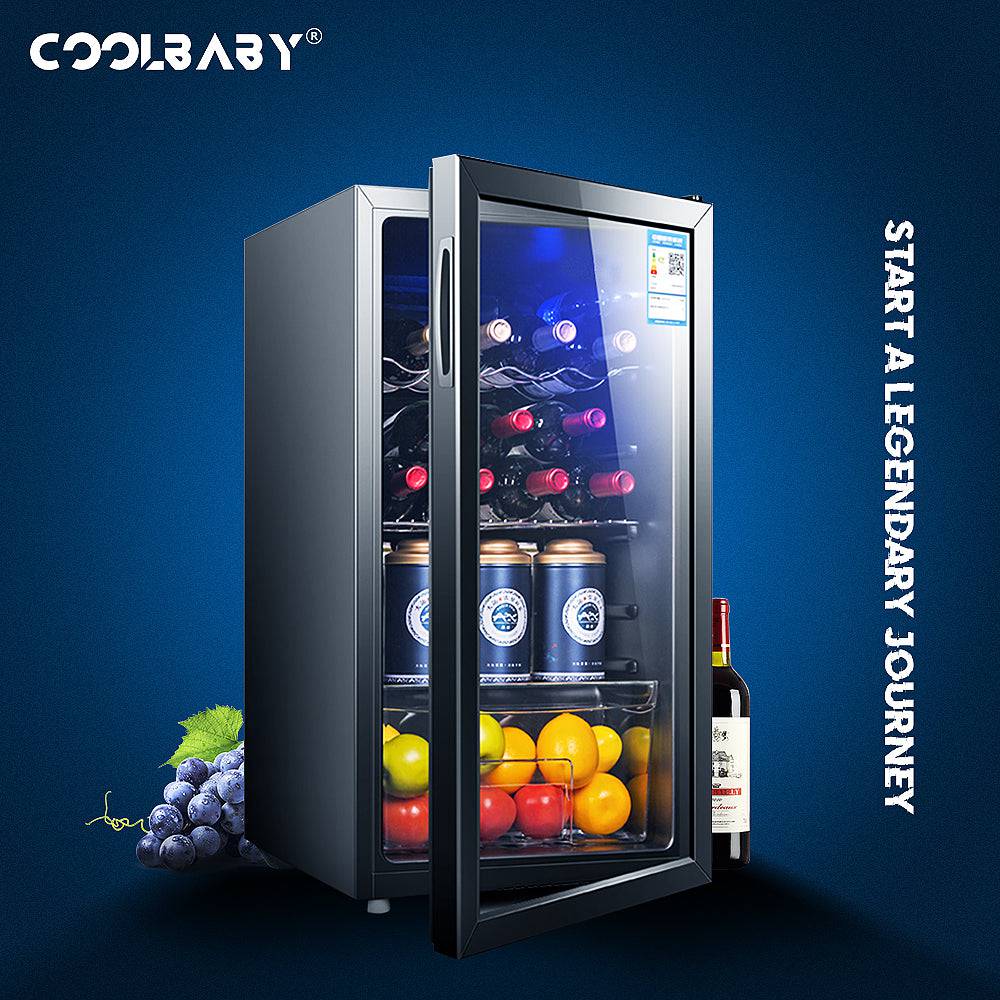 COOLBABY Household Wine Cooler Wine Cabinet Refrigerator Beverage Cooler Four-layer Mini Refrigerator Small Wine Cellar - COOLBABY