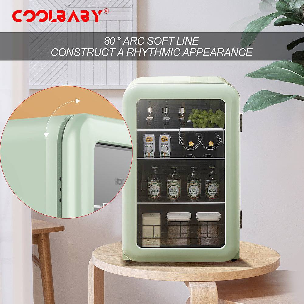 COOLBABY Ice Bar Freezer Household Living Room Small Cold Drink Drinks Mini Refrigerator Office - COOLBABY