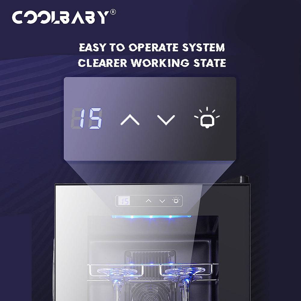 COOLBABY Oversized Wine Cabinet: Exceptional Cooling, Elegant Design, and Intelligent Storage - COOLBABY