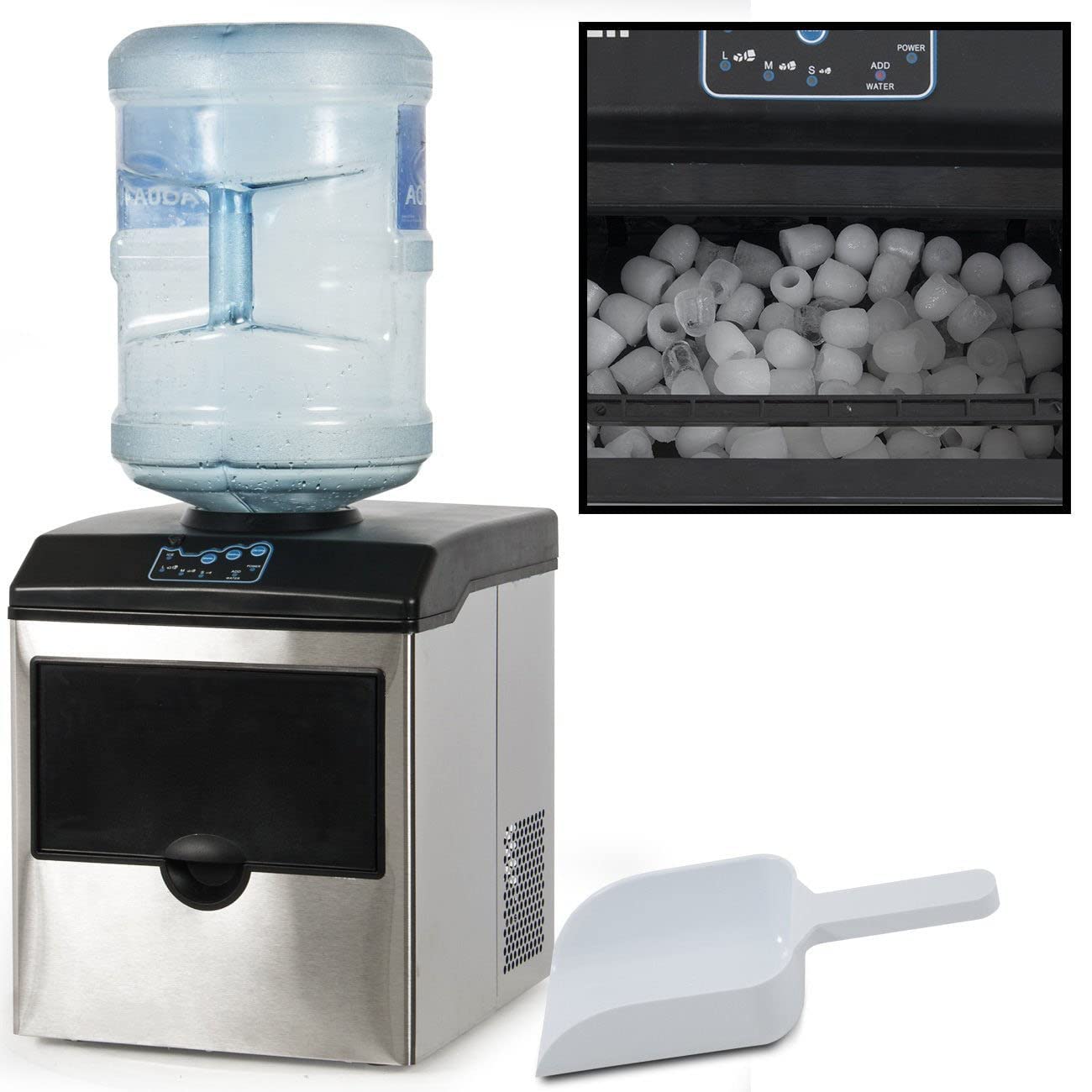 COOLBABY Premium 2-in-1 Stainless Steel Ice Maker & Water Dispenser - COOLBABY