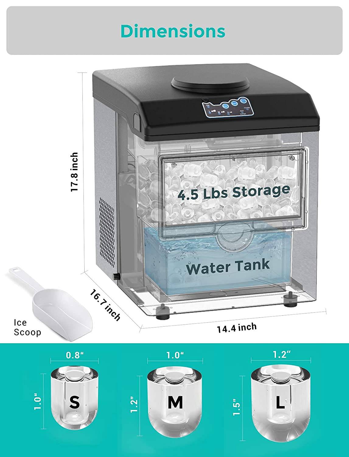 COOLBABY Premium 2-in-1 Stainless Steel Ice Maker & Water Dispenser - COOLBABY