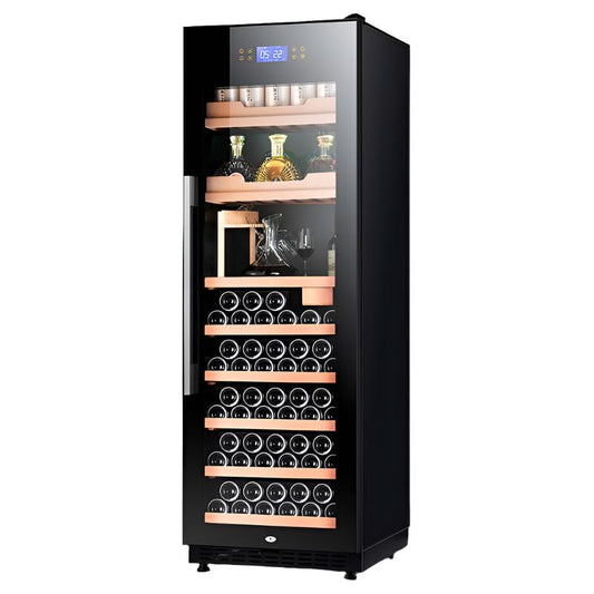 COOLBABY Premium Eight-Layer Wine Cabinet with LED Display and Exceptional Cooling - COOLBABY