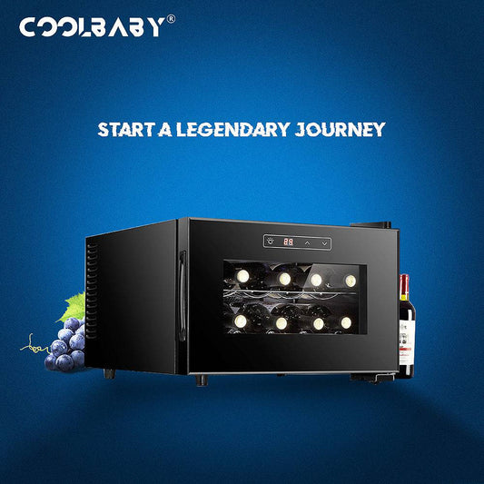 Small Wine cabinet,Mini Constant Temperature Wine Cabinet, 8 Bottle Capacity, Digital Control