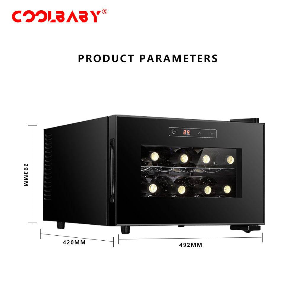 Small Wine cabinet,Mini Constant Temperature Wine Cabinet, 8 Bottle Capacity, Digital Control