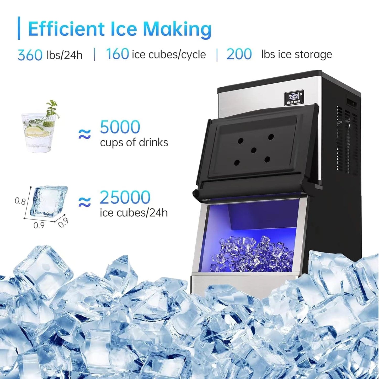 COOLBABY YLY047 220V Commercial Ice Maker - COOLBABY