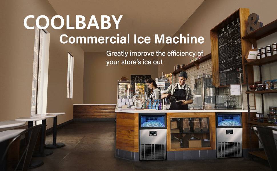 COOLBABY YLY2054 Premium Stainless Steel Ice Maker: Smart, Safe, and Efficient - COOLBABY