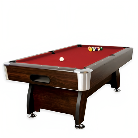 Billiard Table 9ft, Wooden Design - Red - COOLBABY