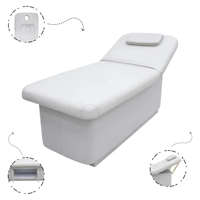 Premium Massage Bed with Chair – Gray Professional Spa & Salon Treatment Set